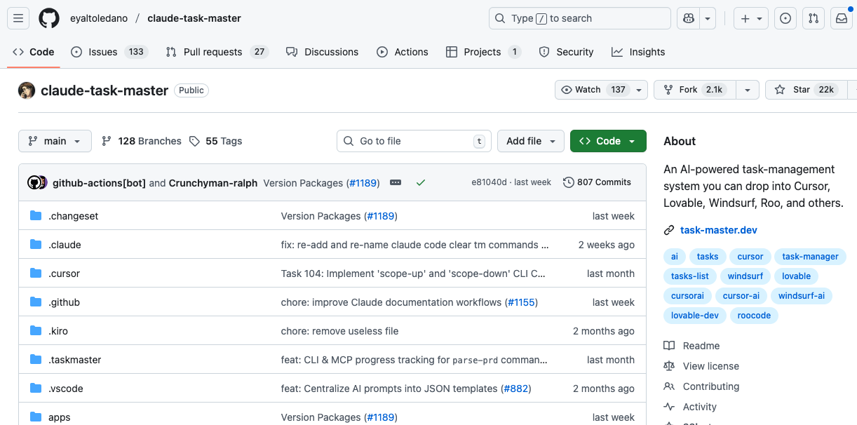 Task Master GitHub